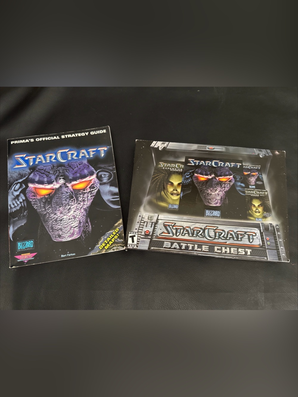 StarCraft Battle Chest (PC, 1999) Blizzard Big Box With Strategy Guide Book